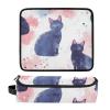 Foiosoh Hair Tools Travel Bag with Iron Mat Portable Travel Carrying Case for Curling Iron Straightener Flat Hair Dryer, Funny Cat Chic Style White view 3