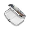 Mountain top Clouds Pill Box 2 Compartment Square Portable Pill Case for Pocket or Purse Small Weekly Medicine Planner Travel Pillbox with Mirror Decorative Metal Vitamin Holder Gifts view 3
