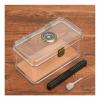 Acrylic Cigar Humidor, Desktop Cigar Case Box with Humidifier and Hygrometer Portable Spanish Cedar Wood Tray B view 1