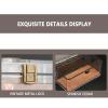 Acrylic Cigar Humidor, Desktop Cigar Case Box with Humidifier and Hygrometer Portable Spanish Cedar Wood Tray B view 4