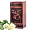 MUKTIVE 8 Inch Black Drum Set Large Unique Wooden Urns for Human Ashes - Handmade Urn for Ashes Adult Male - Pack of 1 with 115 Cubic Inches view 1