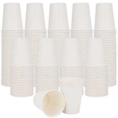 BZOM Coffee Cups, 120 Pack 8 Oz Paper Cups, Disposable Paper Coffee Cups 8 Oz, Hot White Water Cups, Disposable Cups for Juice Water Tea, Using for Party Home Office Travel