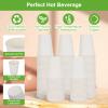 BZOM Coffee Cups, 120 Pack 8 Oz Paper Cups, Disposable Paper Coffee Cups 8 Oz, Hot White Water Cups, Disposable Cups for Juice Water Tea, Using for Party Home Office Travel view 3