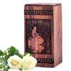 MUKTIVE 10 Inch Black Riding-Jet Large Wooden Urns for Human Ashes Adult Man - Handmade Memorial Urn for Ashes for Women - Pack of 1 with 180 Cubic Inches view 1
