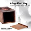 MUKTIVE 10 Inch Black Riding-Jet Large Wooden Urns for Human Ashes Adult Man - Handmade Memorial Urn for Ashes for Women - Pack of 1 with 180 Cubic Inches view 3