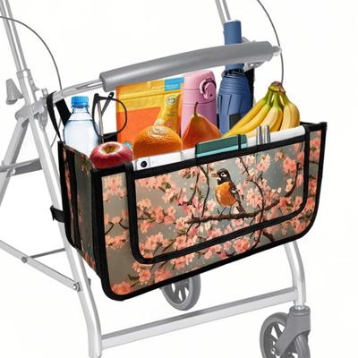 LVEWYB Robin Bag for Walker Foldable Walker Storage Bag Hand-Free Carry Storage Bag for Universal Walkers Wheelchair Basket Pouch for Elderly