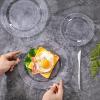 U-QE 60PCS Clear Plastic Plates - Fancy Beaded Plates Disposable Heavy Duty - Premium Hard Plastic Plate for Party, Wedding & Birthday Including 30 Dinner10 & 30 Dessert Plate 7" view 3