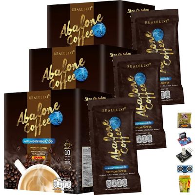 10 Sachets/Pack(230.50g) Realelixir Coffee Robusta Herbal Delicious Intense Roasted Much Mellow Good Shape (of 3) By Beautygoodshop [Get Free For You Beauty Gifts]