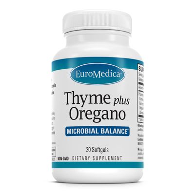 EuroMedica Thyme Plus Oregano - Immune, GI Health & Digestive Support Supplement - Gluten-Free & Dairy-Free - 30 Softgels (30 Servings)