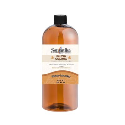 Salted Caramel Natural & Artificial Flavor Gel Sensatika 32 fl oz - Natural and Artificial Food Flavor (gel) for coffee syrups, baking, ice cream and desserts