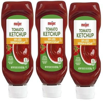 50% Less Sodium & Sugar Tomato Ketchup (Pack Of 3 Bottles) 19 oz. Each