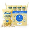 Khloud Protein Popcorn - White Cheddar - 7g Protein Snacks for Adults & Kids - Flavored Popcorn Made with Real Ingredients & Milk Protein Isolate - Non-GMO, Gluten-Free, Kosher, 4oz, 4pk view 1
