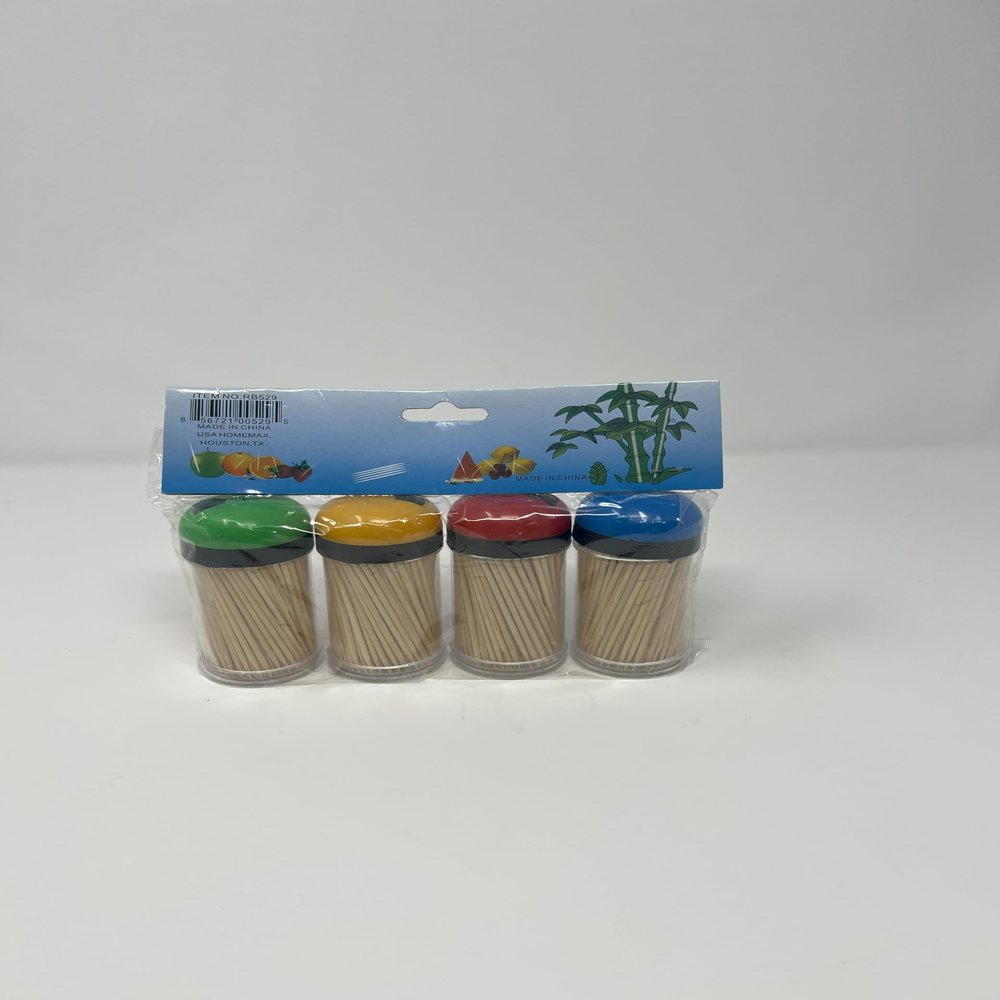 800 Pieces Bamboo Toothpick Set - 6 Pack