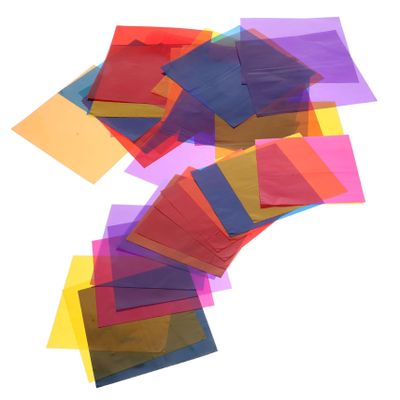 DIYEAH 84sheets Colored Cellophane Paper for Crafts Transparent Decorative Wraps Colors for Candy Packaging and Creative Projects