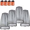 PHOGARY Mosquito Head Net Mesh, Head Face Neck Face Cover Fly Netting Hood from Midges Bugs Gnats, Fits Hats & Caps, 4 Pack with Carry Bags, Black view 1