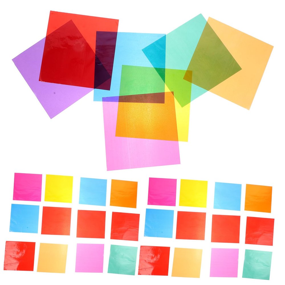 Angoily 84sheets Cellophane Paper Sheets Diy Wrapping Decorative Wraps Square Craft Cellophane