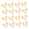 HEALLILY 50pcs Food Cones Miniature Waffle Cones for Charcuterie Appetizers Desserts Natural Wood Tasting Cups for Events Gatherings view 1