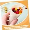 HEALLILY 50pcs Food Cones Miniature Waffle Cones for Charcuterie Appetizers Desserts Natural Wood Tasting Cups for Events Gatherings view 3