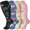 bropite 3/4 Pairs Plus Size Compression Socks for Women & Men 20-30 mmhg-Extra Wide Calf Support Socks for Medical,Running view 1