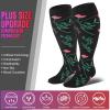 bropite 3/4 Pairs Plus Size Compression Socks for Women & Men 20-30 mmhg-Extra Wide Calf Support Socks for Medical,Running view 3