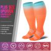 bropite 3/4 Pairs Plus Size Compression Socks for Women & Men 20-30 mmhg-Extra Wide Calf Support Socks for Medical,Running view 2