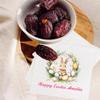 Custom Easter Napkins, Disposable Paper Napkins - 6.5 x 6.5 Inch, Personalized Bunny and Floral Design, Spring Holiday Party Supplies, Easter Dinner & Baby Shower Decor, Cute Bathroom Hand Towels, E7 view 2