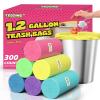 T.FORING Mini Trash Bags 1.2 Gallon Unscented, 0.82 Mil, Colored,300 Count view 1
