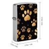 Dog Paw Print Lighter Case, Personalized Metal Lighter Sleeve, Double-Sided Lighters Cover for Standard Lighters, Stylish & Unique Idea view 2