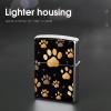 Dog Paw Print Lighter Case, Personalized Metal Lighter Sleeve, Double-Sided Lighters Cover for Standard Lighters, Stylish & Unique Idea view 4