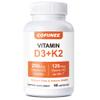 Vitamin D3 K2 Supplement - 10000 IU D3 & 120 mcg K2 MK-7 - Bone, Heart & Immune Support - with B6, B12, Magnesium & Zinc for Enhanced Benefits - High Absorption Formula - 60 Vegan Capsules view 1