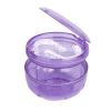 Maoerdental Retainer Cleaner Case,Double Layer No-Leak Denture Cup for Soaking Dentures, Denture Bath for Invisalign Aligner,Retainers,Mouth Guard,Night Guard (Purple) view 1