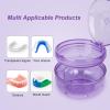 Maoerdental Retainer Cleaner Case,Double Layer No-Leak Denture Cup for Soaking Dentures, Denture Bath for Invisalign Aligner,Retainers,Mouth Guard,Night Guard (Purple) view 3