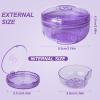 Maoerdental Retainer Cleaner Case,Double Layer No-Leak Denture Cup for Soaking Dentures, Denture Bath for Invisalign Aligner,Retainers,Mouth Guard,Night Guard (Purple) view 4