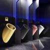 Wall-mounted Stainless Steel Urinal for Man, Intelligent Flushing Urinals for Men's Adult, Household/Commercial Sensor Male Toilet, Public Toilet Urinal, Adult Urinal for Bathroom Garage Bar,Gold view 2