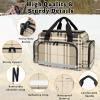 First Aid Bags Empty, Rustic Plaid Emergency Bag First Aid Kit Multiple Compartment Kit Carrier On Call Trauma Bag for Paramedics Emergency Medical Supplies Kit view 3