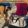First Aid Bags Empty, Rustic Plaid Emergency Bag First Aid Kit Multiple Compartment Kit Carrier On Call Trauma Bag for Paramedics Emergency Medical Supplies Kit view 4