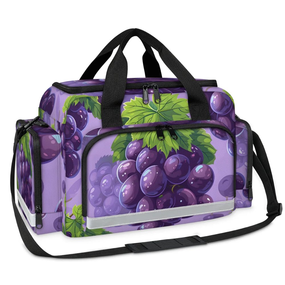 First Aid Bags Empty, Fresh Grapes Emergency Bag First Aid Kit Multiple Compartment Kit Carrier On Call Trauma Bag for Paramedics Emergency Medical Supplies Kit
