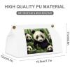Cute Panda White Tissue Box Cover Rectangle PU Leather Cover for Tissue Boxes Modern Tissue Holder for Bathroom Office Tissue Holders Decorative Cute Napkin Holder for Kitchen Bedroom view 2