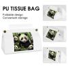Cute Panda White Tissue Box Cover Rectangle PU Leather Cover for Tissue Boxes Modern Tissue Holder for Bathroom Office Tissue Holders Decorative Cute Napkin Holder for Kitchen Bedroom view 4