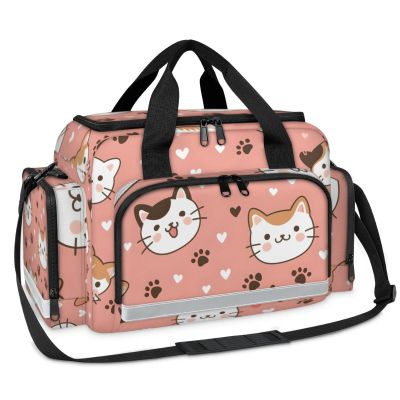First Aid Bags Empty, Cute- Cats Emergency Bag First Aid Kit Multiple Compartment Kit Carrier On Call Trauma Bag for Paramedics Emergency Medical Supplies Kit