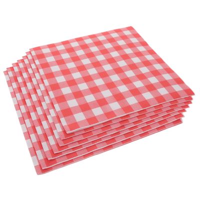 ABOOFAN 100pcs Checkered Wax Paper Sheets Grease Food Wrap for Bbq Picnics and Sandwich Packing for Basket Liners and Food Presentation