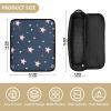 Foiosoh Hot Hair Tools Travel Bag and Heat Resistant Mat Large Hair Straigheners Travel Case for Curling Iron Straightener Flat Hair Dryer, White Stars Blue Background view 4
