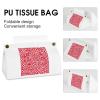 Red White White Tissue Box Cover Rectangle PU Leather Cover for Tissue Boxes Modern Tissue Holder for Bathroom Office Tissue Holders Decorative Cute Napkin Holder for Kitchen Bedroom view 4
