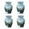 JAGSHASHI Dragon Keepsake Memorial Funeral Urn - Tiny Cremation Urns for Human Ashes Adult Female - Small Cremation Urn for Ashes for Women - Burial Urns - 3 Inch Set of 4 view 1