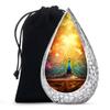 REMEMBRATE Dancing Peacock Funeral Cremation Urns for Human Ashes - Large Urn for Ashes Adult Male & Female - Straight Drop Ash Cremains Containers - Handcrafted Remembrance Gift for Loss (10 Inch) view 1