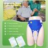 Wearable Urine Collector with Reusable Silicone Bag with Breathable Fixative Pant with Two Urinary Drainage Bags 2000ml 1000ml and 1.2m Catheter Soft Edge Design, Elderly Men Black view 2