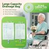 Wearable Urine Collector with Reusable Silicone Bag with Breathable Fixative Pant with Two Urinary Drainage Bags 2000ml 1000ml and 1.2m Catheter Soft Edge Design, Elderly Men Black view 4