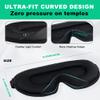 3D Sleep Mask for Side Sleepers, Blackout & Zero Pressure - Breathable Memory Foam, Adjustable Strap - for Travel, Yoga & Meditation Pink view 2