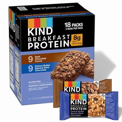 Breakfast Bars, Dark Chocolate Cocoa & Peanut Butter Banana Dark Chocolate 100% Whole Grains, Soft-Baked & Nutrient-Packed Snack Bars
