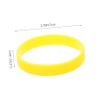 GALPADA 10pcs Silicone Wristbands Sports Bracelets Colors White Yellow Red Black for Events Team Activities and view 2